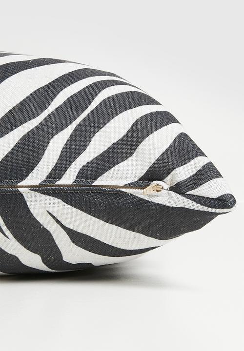 Sixth Floor - Zebra Cushion Cover - Black & White