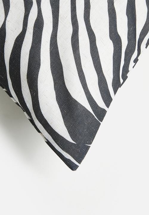 Sixth Floor - Zebra Cushion Cover - Black & White