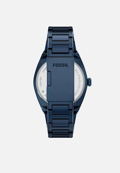 Fossil - Everett Three-Hand Navy Stainless Steel  FS6169 Watch - Blue