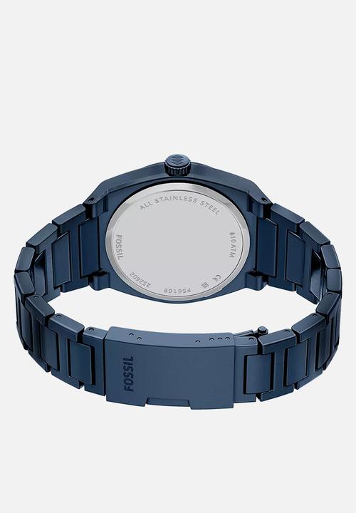 Fossil - Everett Three-Hand Navy Stainless Steel  FS6169 Watch - Blue