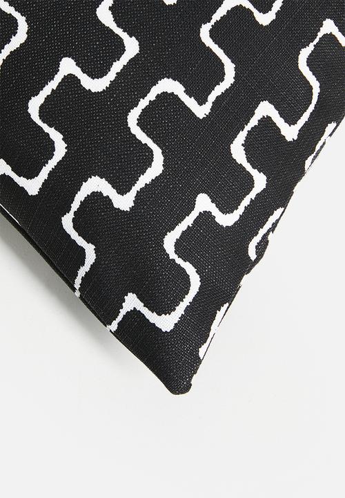 Sixth Floor - Retro Cushion Cover - Blk & White