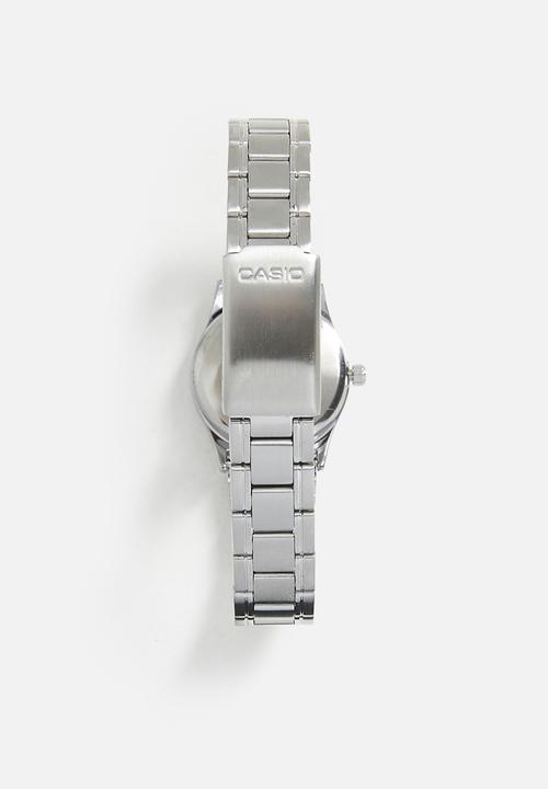 Casio - Analog Day Date Disp Wht Dial - Silver