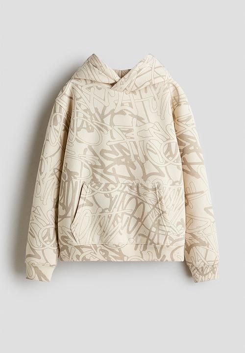 H&M - Hoodie - beige/graffiti