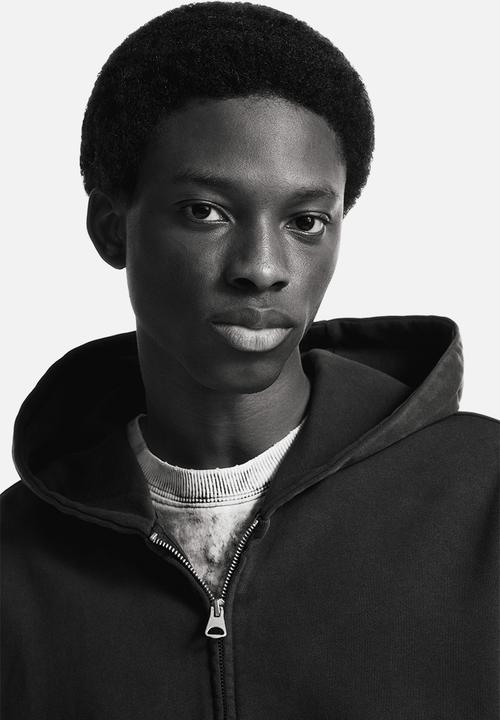 H&M - Oversized fit zip-through hoodie - dark grey
