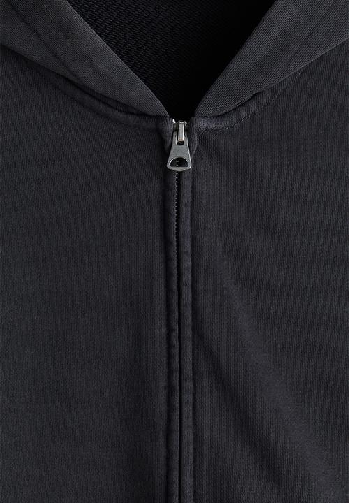 H&M - Oversized fit zip-through hoodie - dark grey