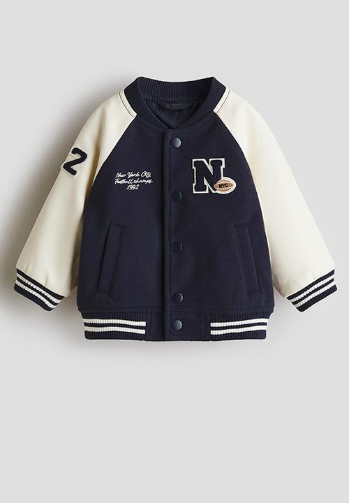 H&M - Baseball jacket - navy blue/new york city