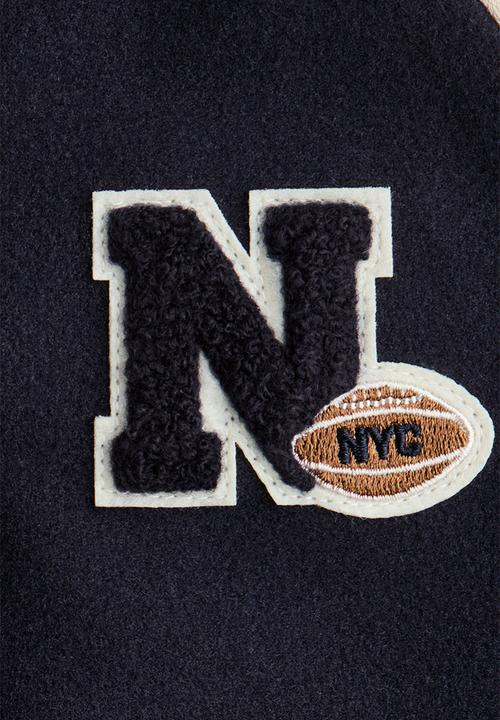H&M - Baseball jacket - navy blue/new york city