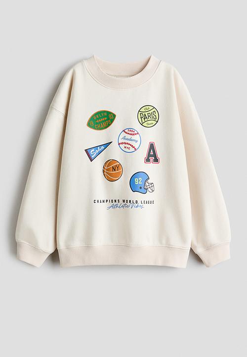 H&M - Printed sweatshirt - light beige/sports