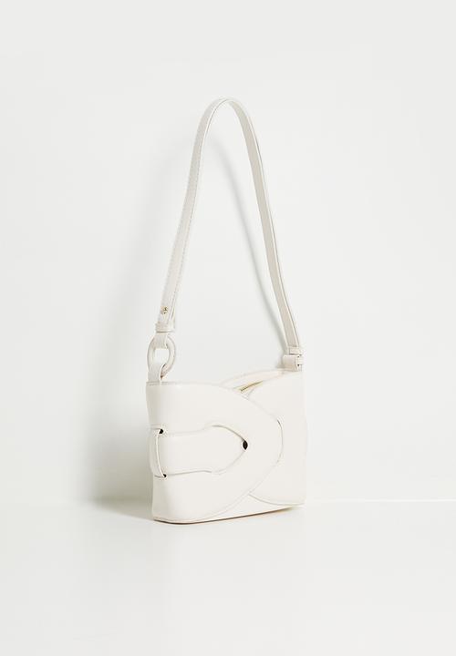 Tessa Design - Laurel Sculpted Woven Shoulder Bag - Cream