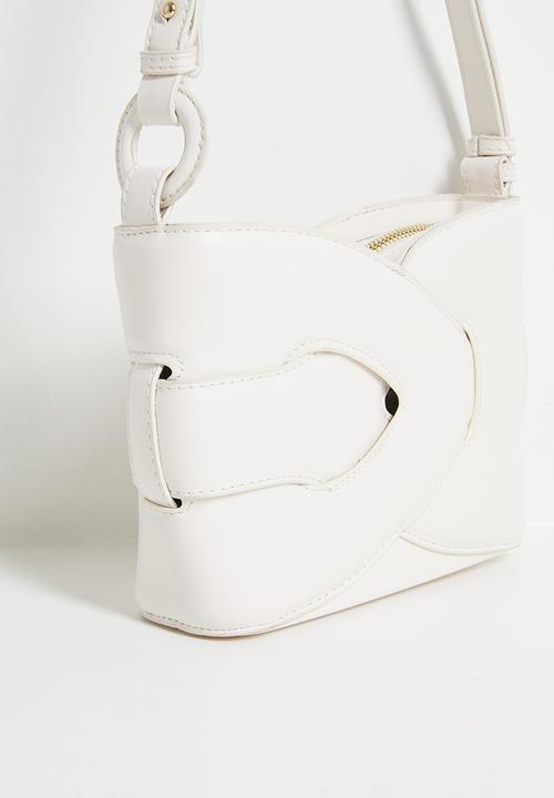 Tessa Design - Laurel Sculpted Woven Shoulder Bag - Cream