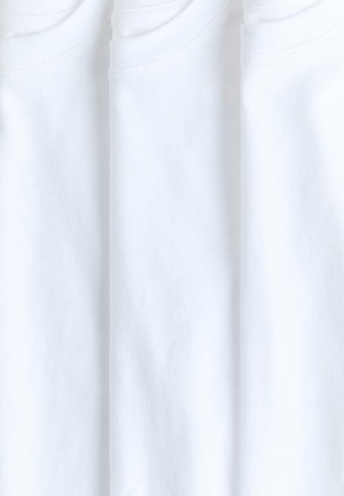 H&M - 3-pack cotton t-shirts - white