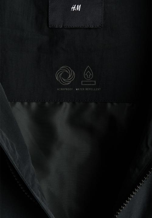 H&M - Water-repellent nylon windbreaker - black