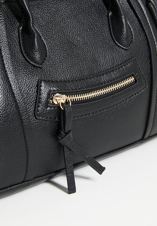Tessa Design - Nelle Top Handle Structured Tote - Black