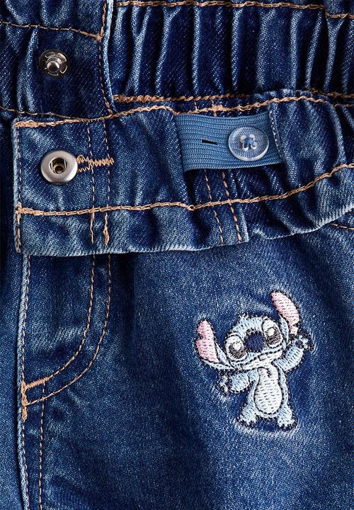 H&M - Motif-detail denim shorts - denim blue/lilo & stitch