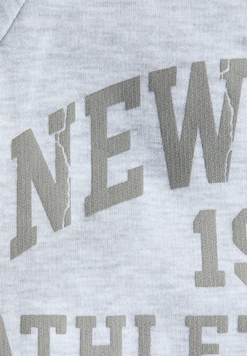 H&M - Printed sweatshirt - light grey marl/new york