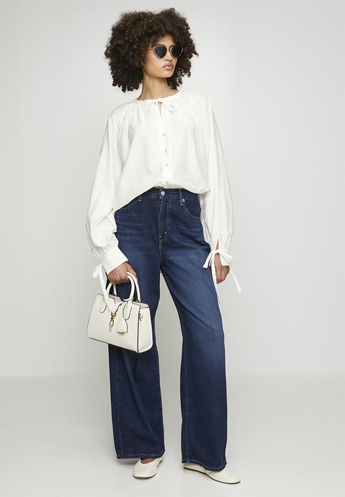 POLO - Wmn Giselle Long Sleeve Sheer Tie Blouse - Off White