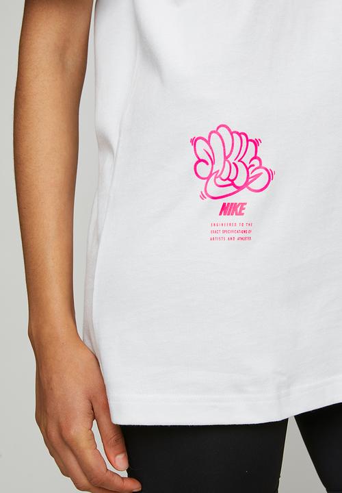 Nike - W Nsw Nk Clsc Bf Tee Grf2 - Summit White