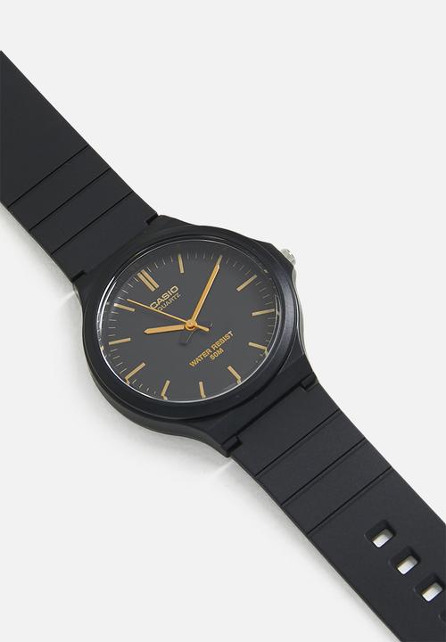 Casio - Analog Black Dial Gold Li - Black/Gold
