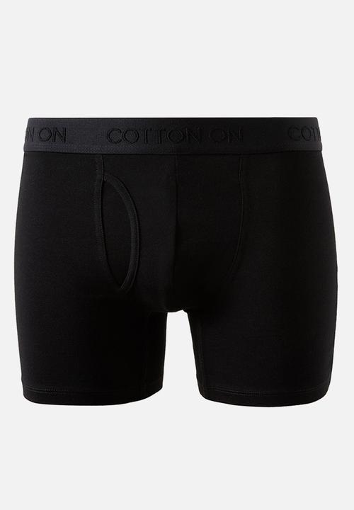 Cotton On - 3 Pack Mens Organic Cotton Boxer Brief - Black