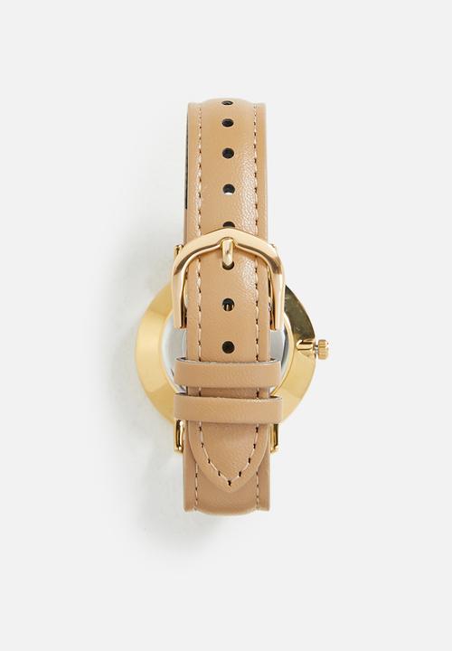 Casio - Analog Round Case Tan Leather - Tan
