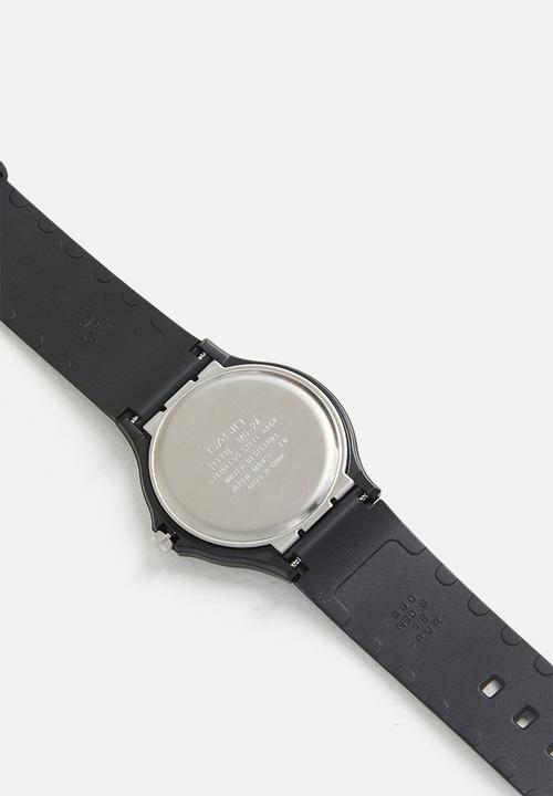 Casio - Analog Rnd Wht Dial Gold Lin - Black