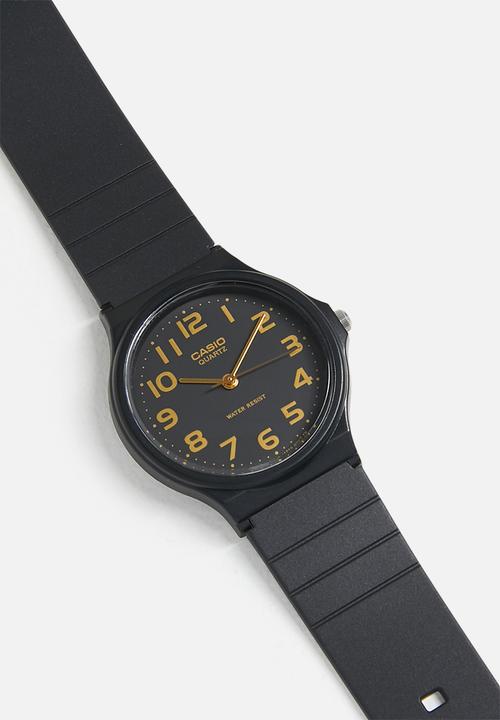 Casio - Analog Wht Num Black Dial - Black
