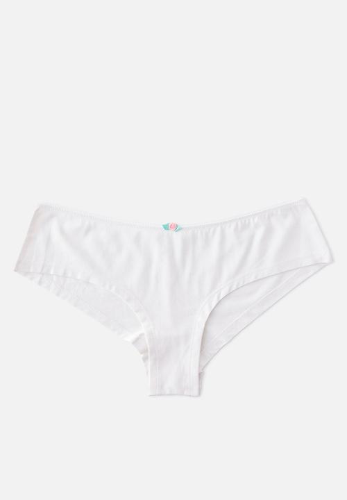 Cotton On - Cotton comfy cheeky boyshort 3 Pack - black/white/grey marle
