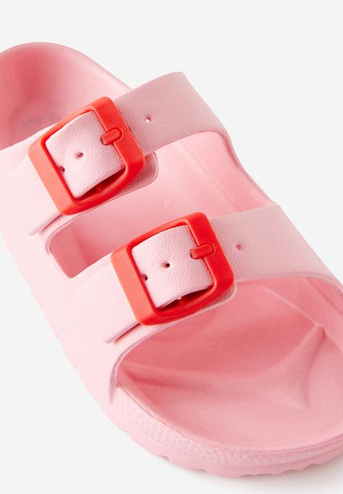 Cotton On - Twin Strap Slide - Sunkissed/Varsity Red