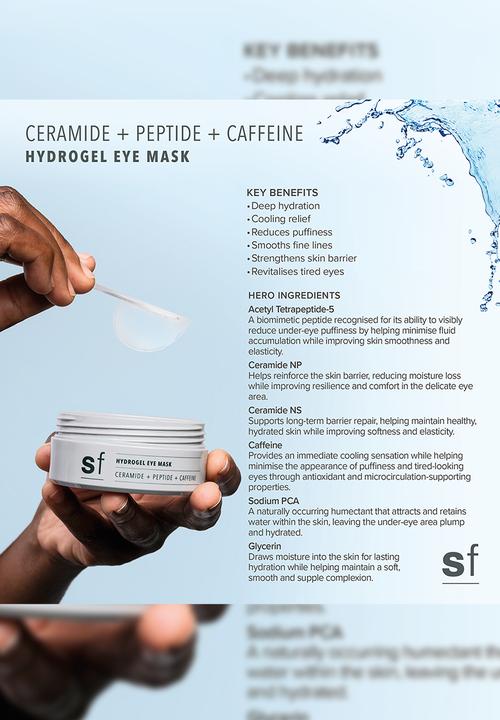 SKIN functional - Ceramides + Peptide + Caffeine - Hydrogel Eye Mask