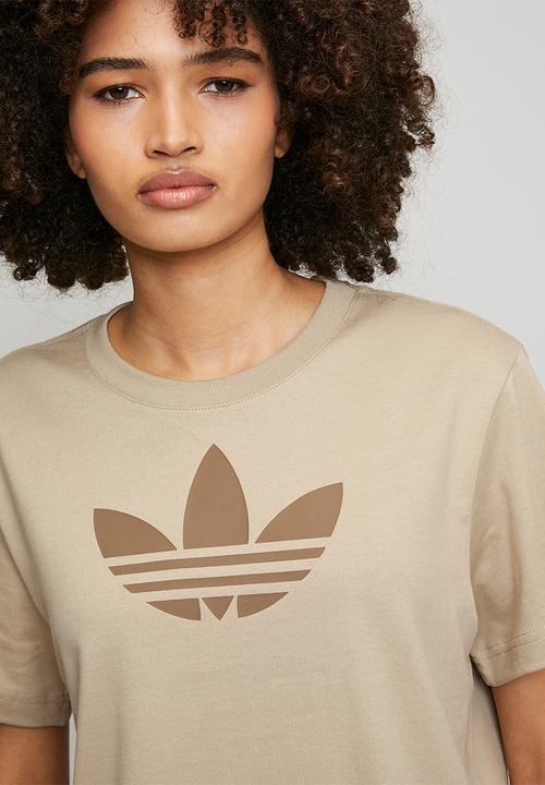 adidas Originals - Trefoil Boxy T W - Khaki Three/Khaki Six