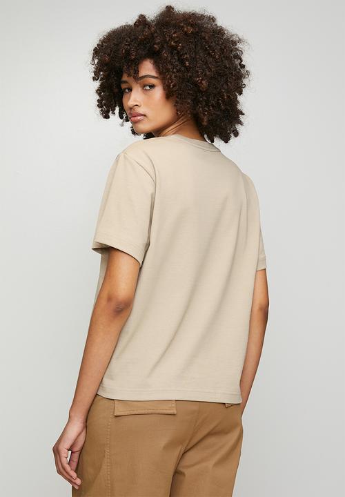 adidas Originals - Trefoil Boxy T W - Khaki Three/Khaki Six