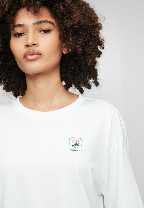 adidas Performance - W Floral Loo T - White