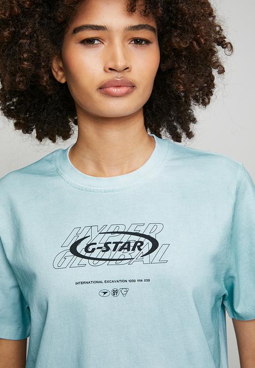 G-STAR - Sprayed hyper gr r t wmn - white/baby blue spray