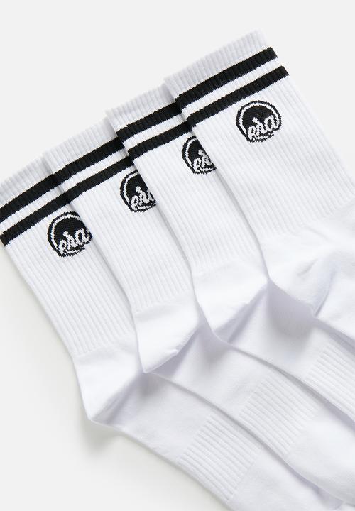 ERA by DJ Zinhle - Era logo crew socks 4 Pack - white