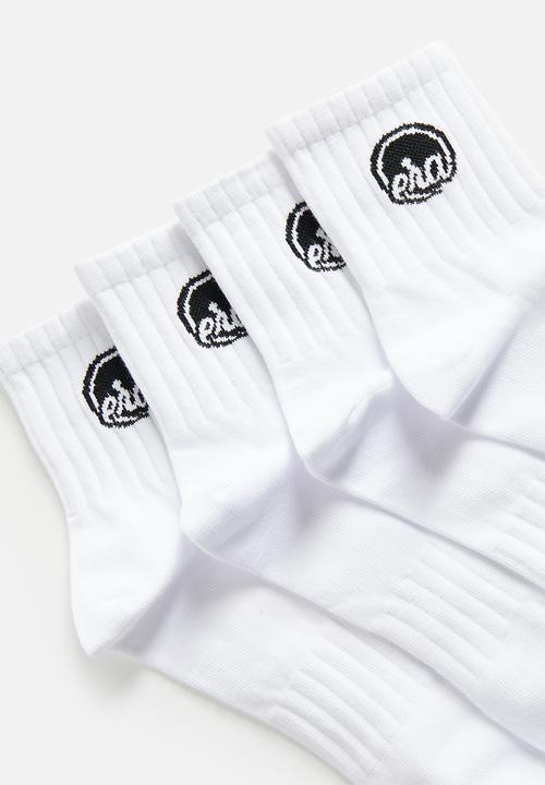 ERA by DJ Zinhle - Era logo signature socks/everyday socks 4 Pack - white