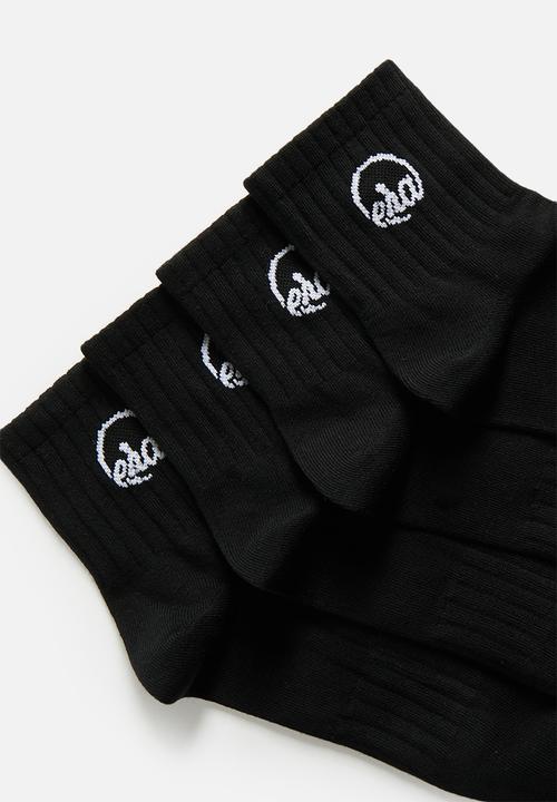 ERA by DJ Zinhle - Era logo signature socks/everyday socks 4 Pack - black