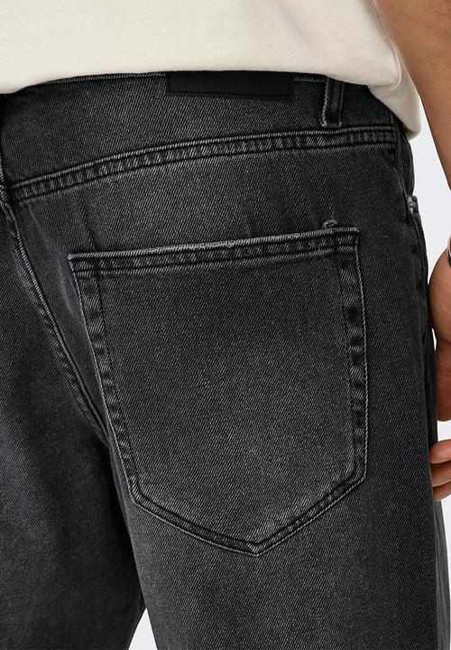 Only & Sons - ONSYOKE Tapered Box Tai Dnm Cbo - Washed Black