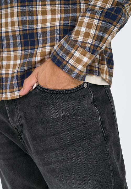 Only & Sons - ONSYOKE Tapered Box Tai Dnm Cbo - Washed Black