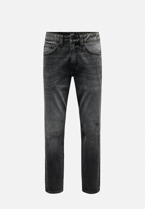 Only & Sons - ONSYOKE Tapered Box Tai Dnm Cbo - Washed Black