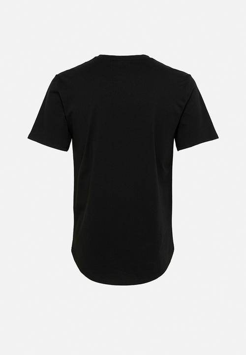Only & Sons - ONSMATT Longy Short Sleeve Tee - Black