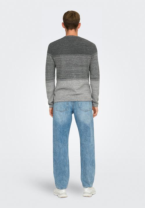 Only & Sons - ONSFELIX Reg 12 Crew Knit - Grey