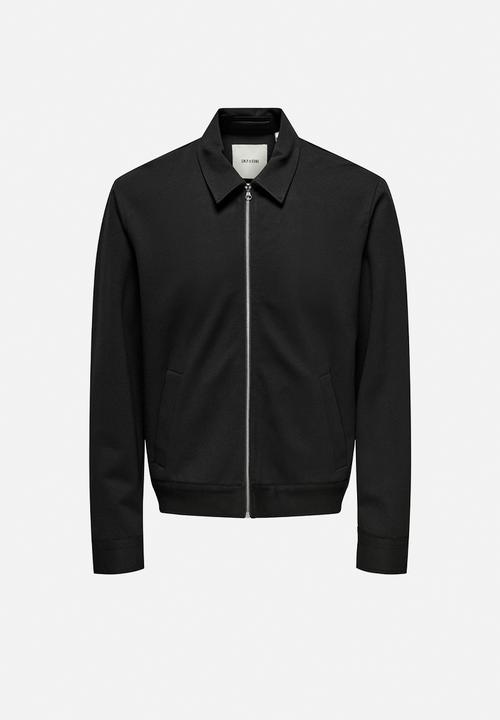 Only & Sons - ONSJAKES 0339 Reg Zip Overshirt - Black