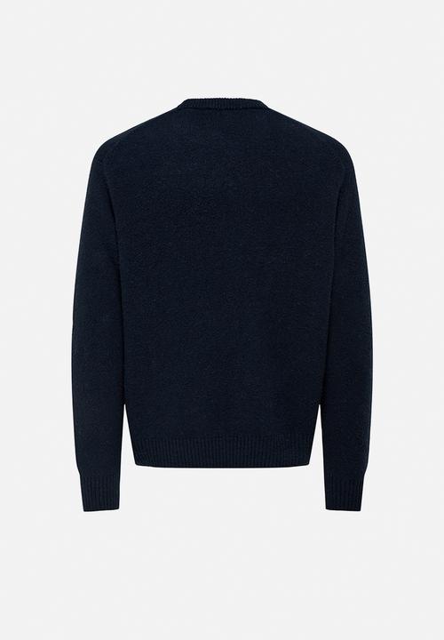 Only & Sons - ONSJAMES Relaxed Fit Crew Knit - Dark Sapphire