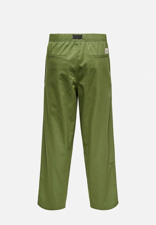 Only & Sons - ONSHENRY Straight 0518 Belt Pant - Green