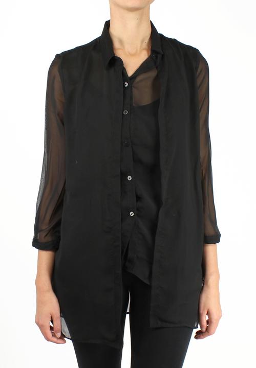Take Care Boutique - Double Layer Shirt – Black