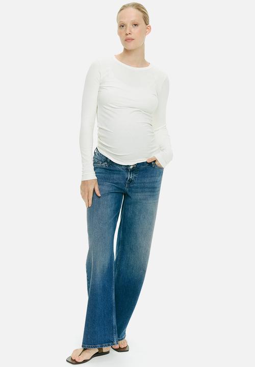 H&M - Mama ribbed jersey top - cream