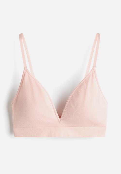 H&M - Seamless padded soft bra - light pink