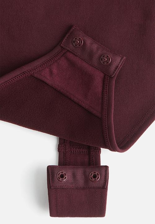H&M - Firm shape sculpting thong body - burgundy
