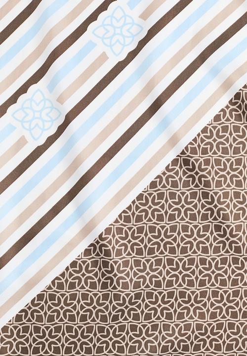 H&M - Patterned scarf - brown/light blue striped