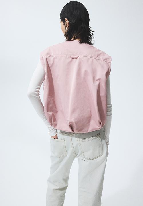 H&M - Bubble-hem gilet - light pink